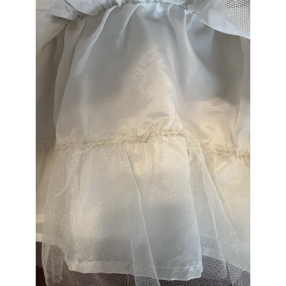 Old Navy Girls 2T Dress Tutu Sequin Long Sleeve Gray Gold Hearts